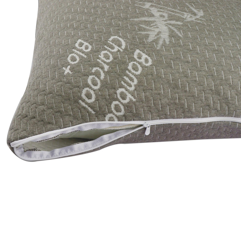 Herzberg Bamboe Hoofdkussen - slaapkussen Bamboo Charcoal Pillow - HG-6050BC