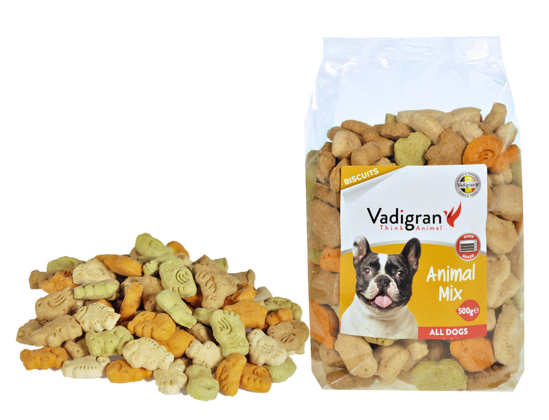 Vadigran Snack hond Biscuits Animal mix 500g - 13177