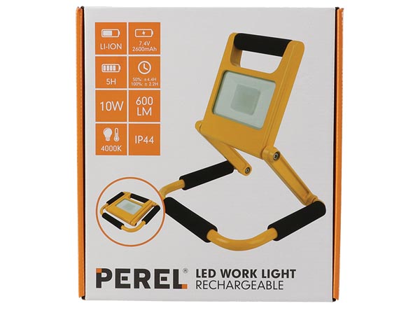 Perel Herlaadbare LED-Werklamp - Slank design - 10 W - 4000 K - EWL421NW-R