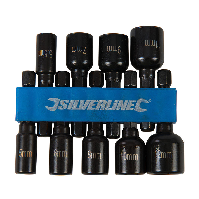 Silverline 9 delige magnetische dopsleutel set 5 - 12 mm - 855189