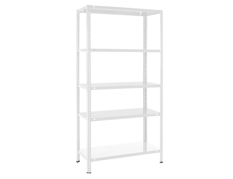 Practo Home Metal Rack Metalen Opbergrek Wit - 5 liggers - 180x90x40 cm - M141B