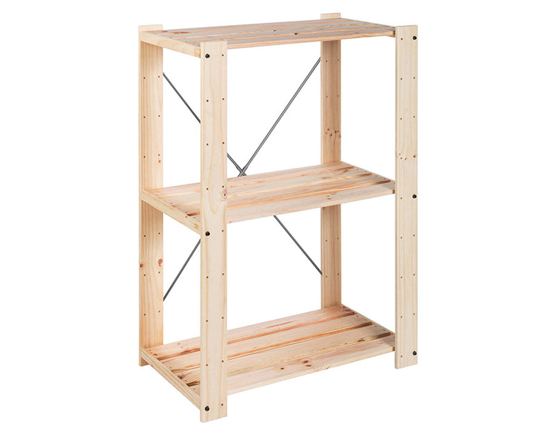 Astigarraga Houten Stapelrek - opbergrek Evolution3 Pijnboom - 111 x 76.7 x 43 cm - 3 legborden - HEVM431.99