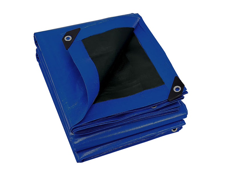 Practo Garden Afdekzeil - Dekzeil Blauw/zwart zeer sterk 140g - 8 x 10m - TD30810FH