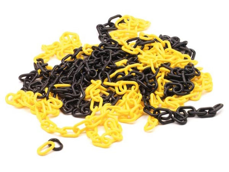 Perel Afzetketting 6 mm - Kunststof zwart/geel 10 m - 1185-10