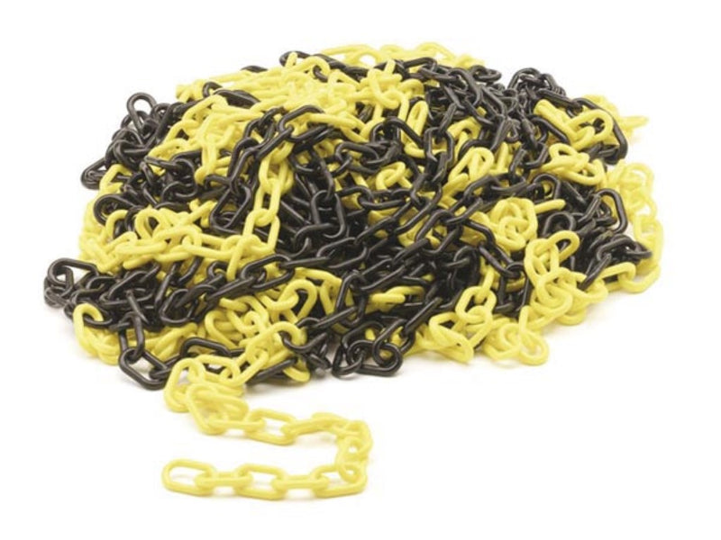 Perel Afzetketting 6 mm - Kunststof zwart/geel 25 m - 1185-25
