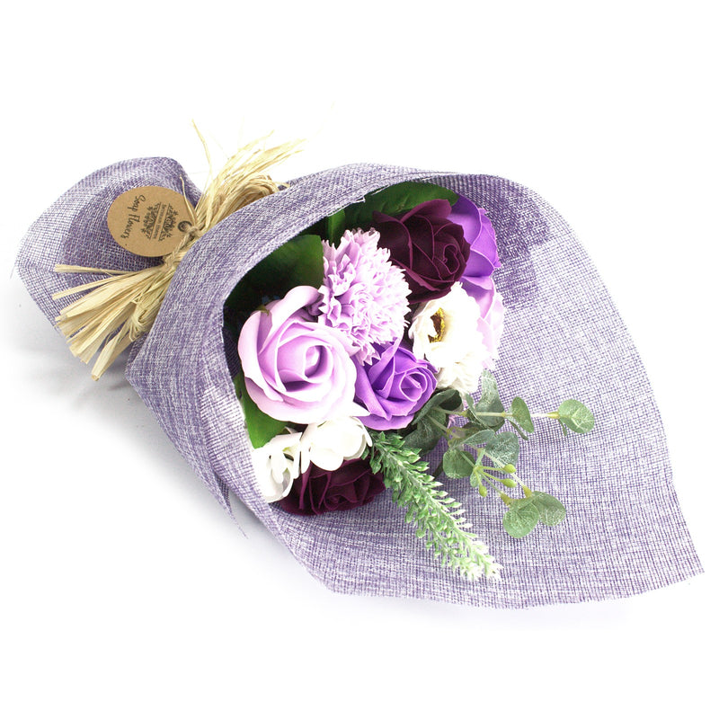 AW Gifts Zeep Bloemen Boeket - Paars - SFB-06