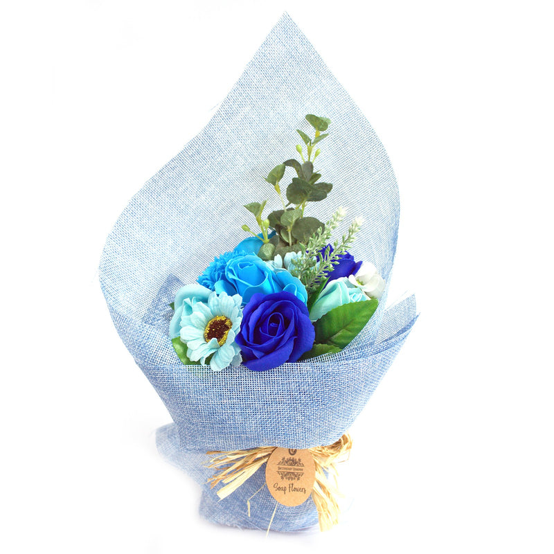 AW Gifts Zeep Bloemen Boeket - Blauw - SFB-03