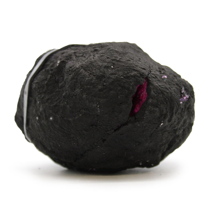AW Gifts Gekleurde Calciet Geodes - Zwarte Steen - Donkerrood - CCGeo-01