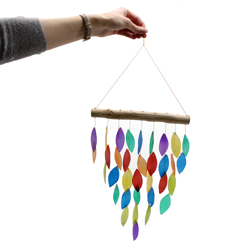 AW Gifts Regenboogblad Copis Drijfhout Chime - 35x25cm - Copi-07