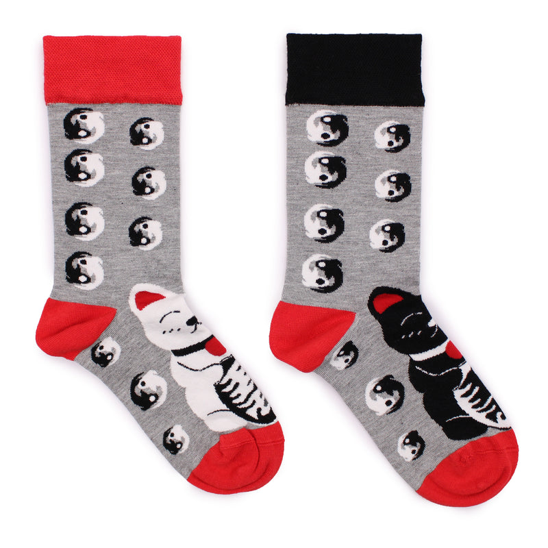AW Gifts Hop Hare Bamboe Sokken - 41-46 - Gelukkige Katten - BamS-01F-M
