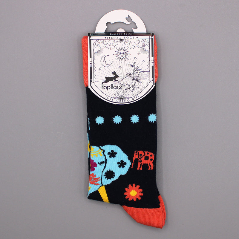 AW Gifts Hop Hare Bamboe Sokken - 36-40 - Gelukkige Olifant - BamS-02F