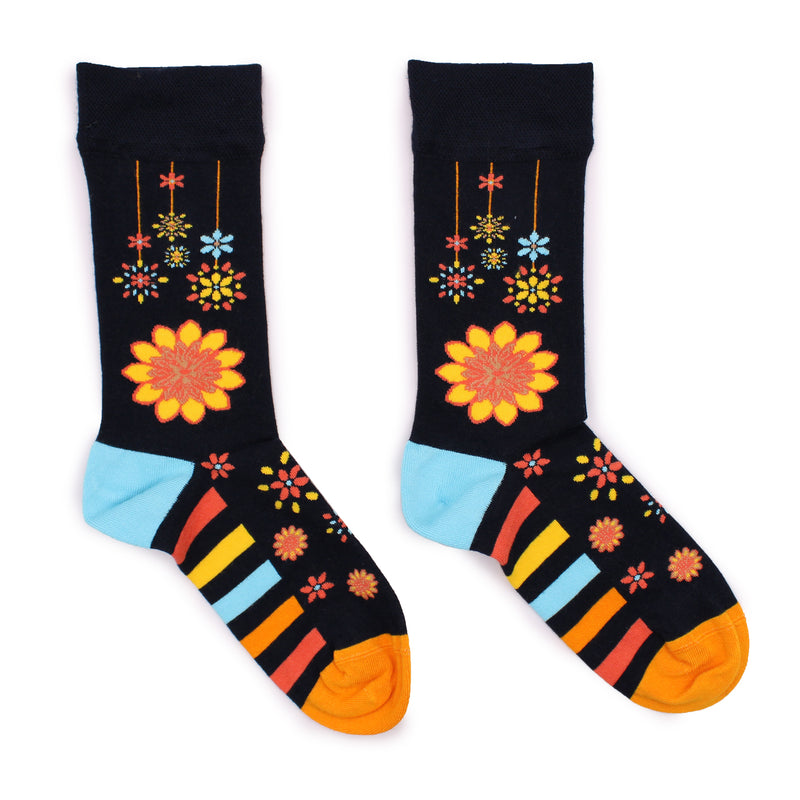 AW Gifts Hop Hare Bamboe Sokken - 41-46 - Mandela Bloemen - BamS-05F-M