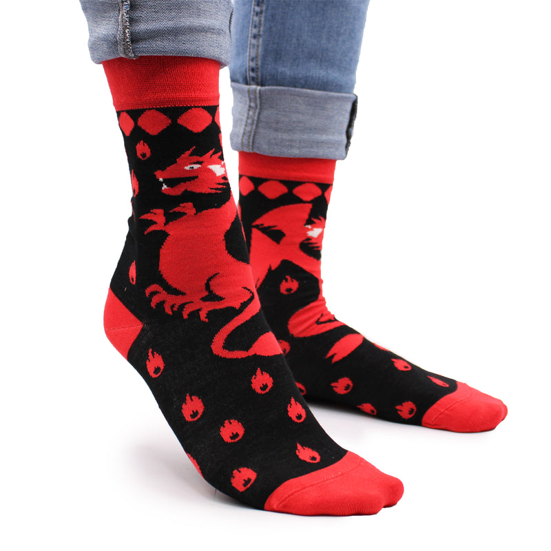 AW Gifts Hop Hare Bamboe Sokken - 36-40 - Rode Draken - BamS-08F
