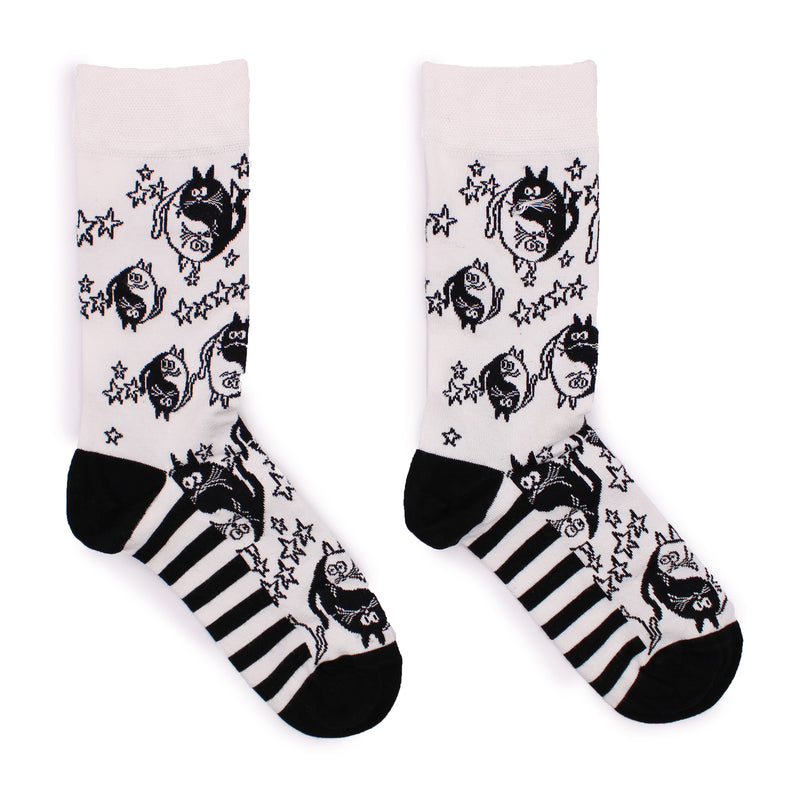 AW Gifts Hop Hare Bamboe Sokken - 36-40 - Ying Yang - BamS-12F