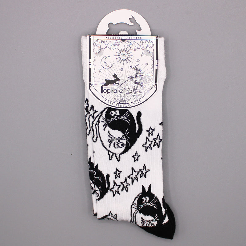 AW Gifts Hop Hare Bamboe Sokken - 36-40 - Ying Yang - BamS-12F