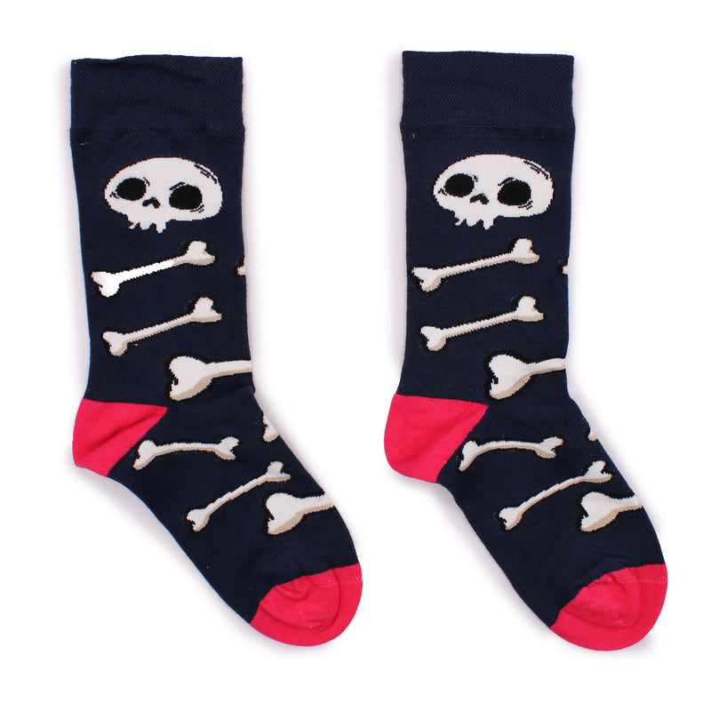 AW Gifts Hop Hare Bamboe Sokken - 41-46 - Schedels en Botten - BamS-13F-M