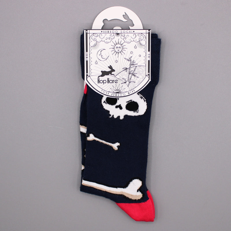 AW Gifts Hop Hare Bamboe Sokken - 41-46 - Schedels en Botten - BamS-13F-M