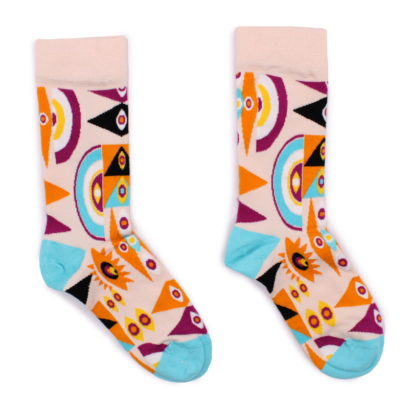 AW Gifts Hop Hare Bamboe Sokken - 41-46 - Psychedelische Boze Oog - BamS-16F-M