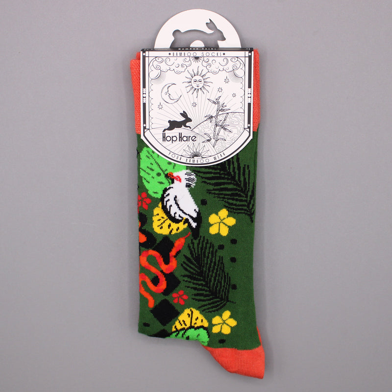 AW Gifts Hop Hare Bamboe Sokken - 36-40 - Balinese Jungle - BamS-24F