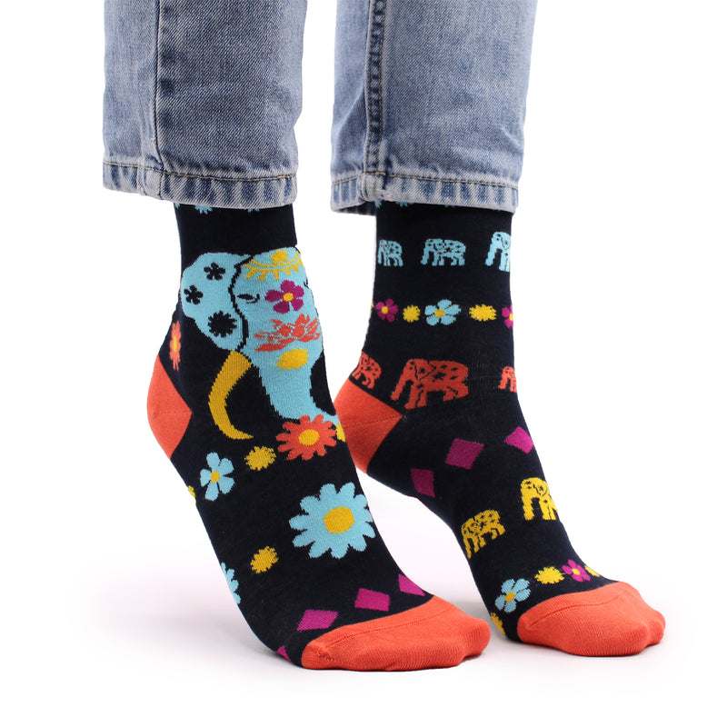 AW Gifts Hop Hare Bamboe Sokken - 36-40 - Gelukkige Olifant - BamS-02F
