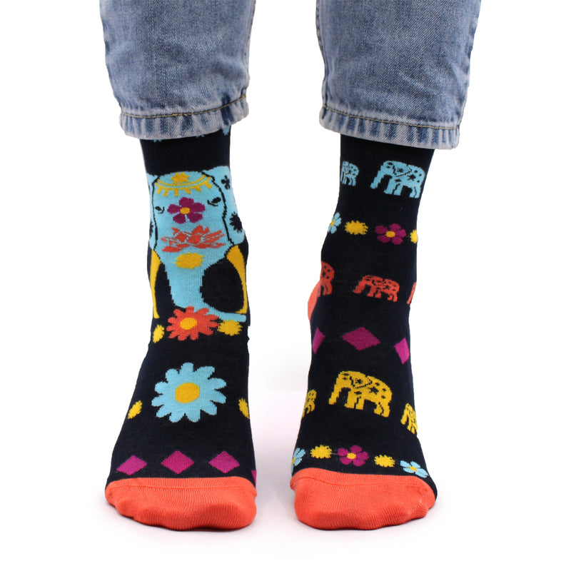 AW Gifts Hop Hare Bamboe Sokken - 36-40 - Gelukkige Olifant - BamS-02F