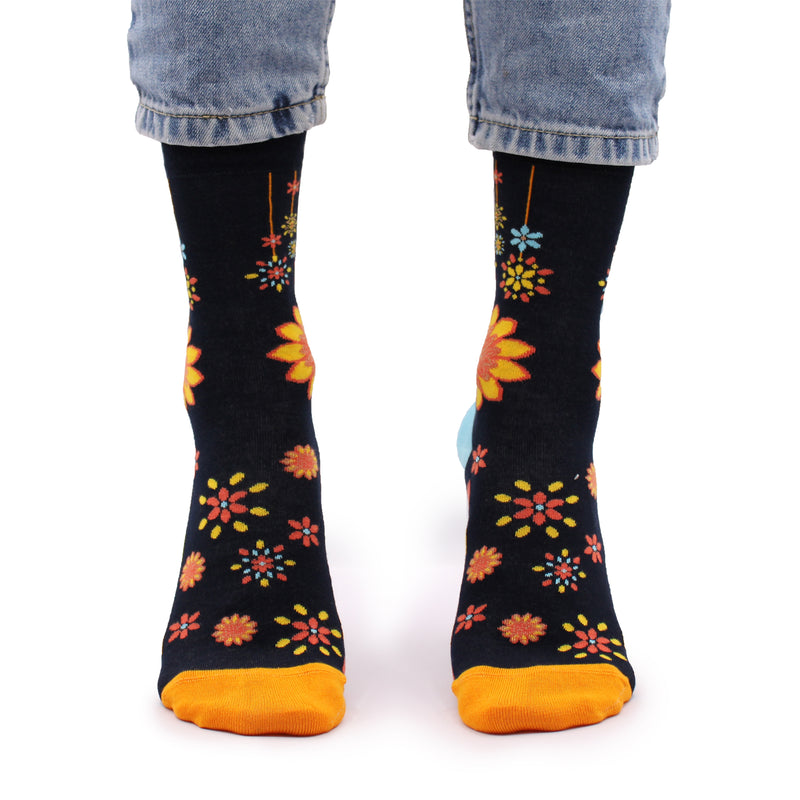 AW Gifts Hop Hare Bamboe Sokken - 41-46 - Mandela Bloemen - BamS-5F-M