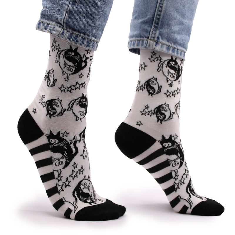 AW Gifts Hop Hare Bamboe Sokken - 36-40 - Ying Yang - BamS-12F