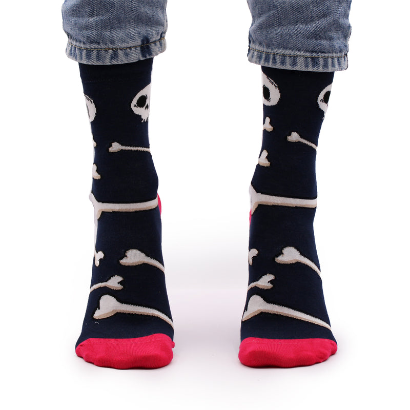AW Gifts Hop Hare Bamboe Sokken - 41-46 - Schedels en Botten - BamS-13F-M