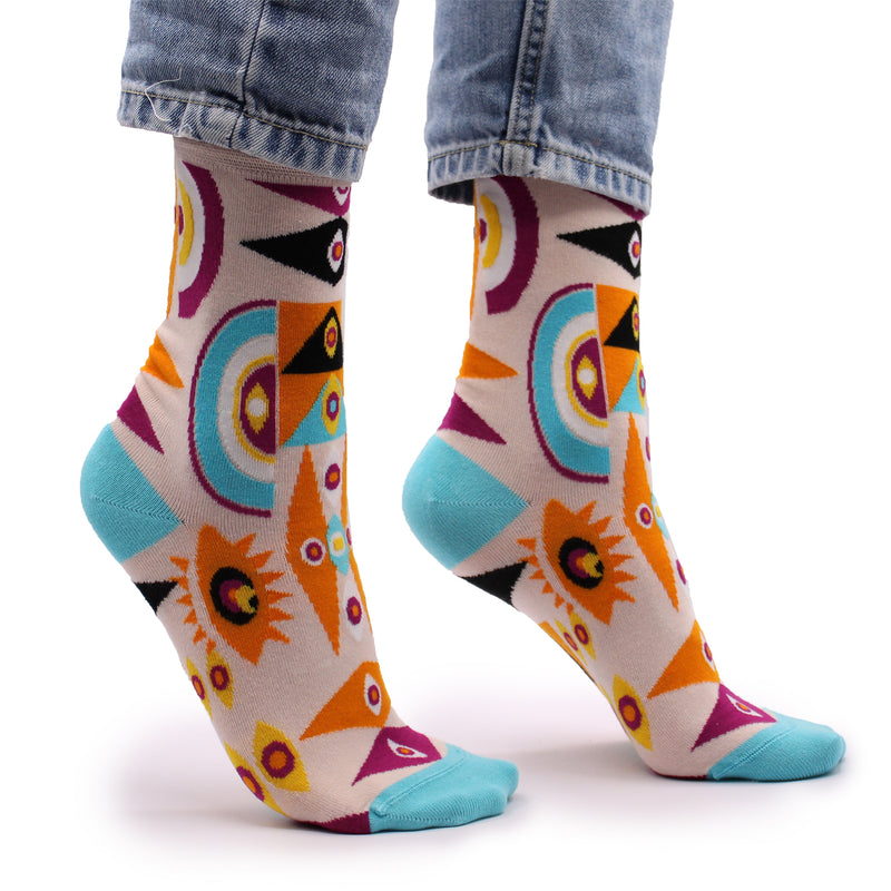 AW Gifts Hop Hare Bamboe Sokken - 41-46 - Psychedelische Boze Oog - BamS-16F-M