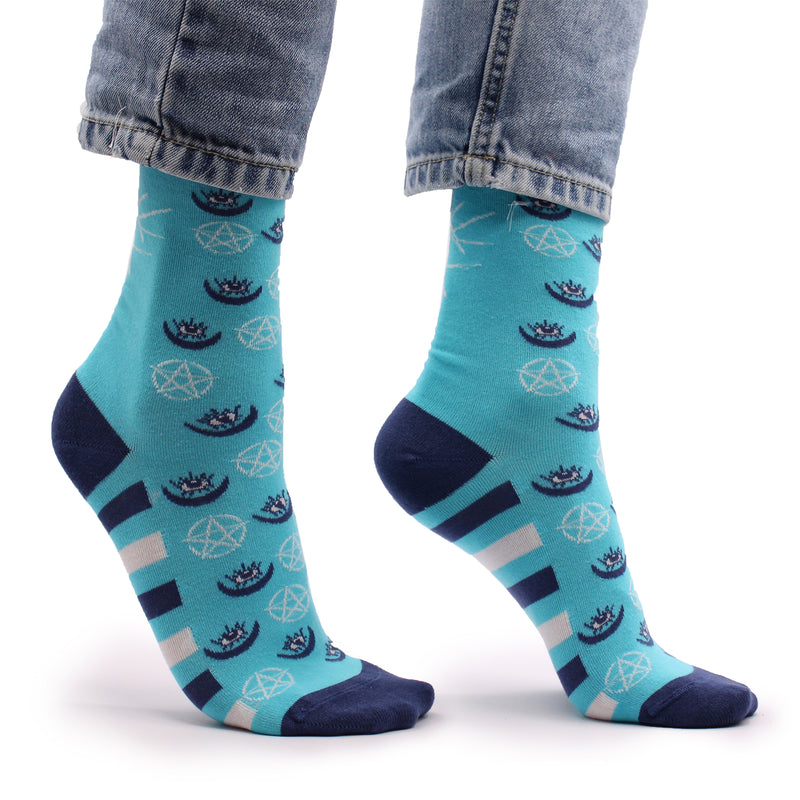 AW Gifts Hop Hare Bamboe Sokken - 36-40 - Pentagram en Boze Oog - BamS-20F