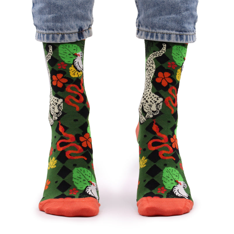 AW Gifts Hop Hare Bamboe Sokken - 36-40 - Balinese Jungle - BamS-24F