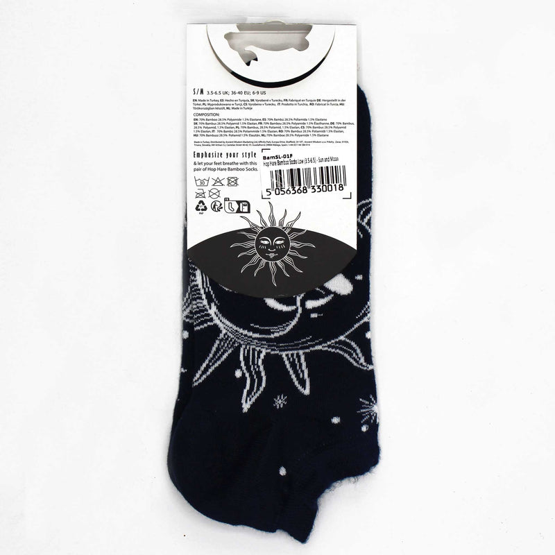 AW Gifts Hop Hare Bamboe Enkelsokken - 36-40 - Zon en Maan - BamSL-01F