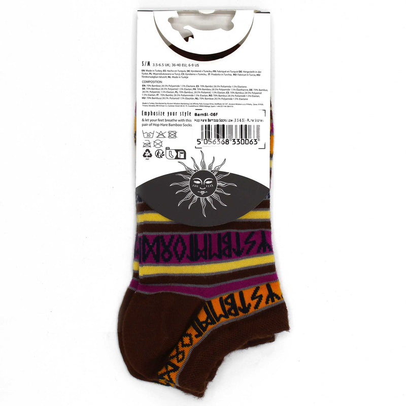 AW Gifts Hop Hare Bamboe Enkelsokken - 41-46 - Runenstenen - BamSL-06F-M