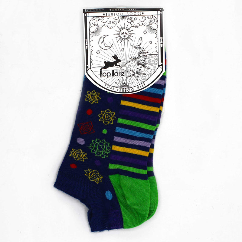 AW Gifts Hop Hare Bamboe Enkelsokken - 36-40 - 7 Chakra - BamSL-15F