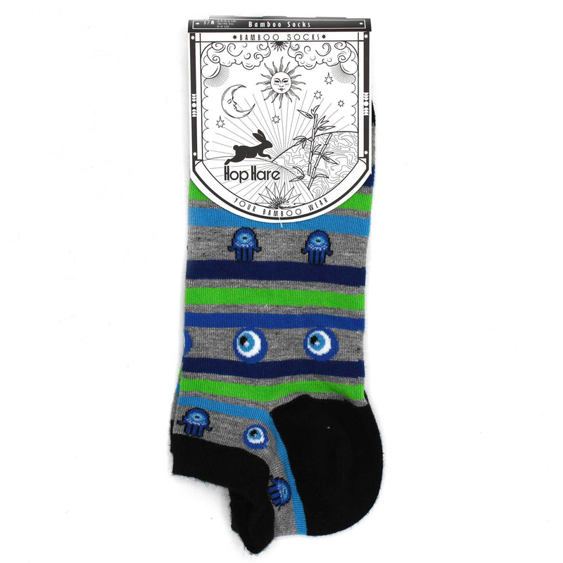 AW Gifts Hop Hare Bamboe Enkelsokken - 36-40 - Boze Oog en Hamsa - BamSL-18F