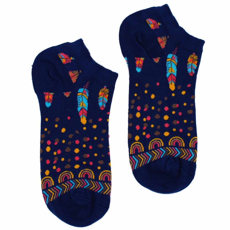AW Gifts Hop Hare Bamboe Enkelsokken - 36-40 - Indiase Veren - BamSL-03F