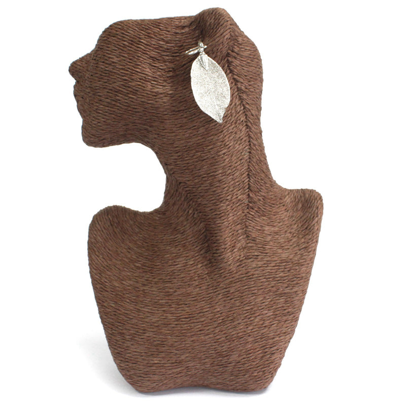 AW Gifts Oorbellen - Blad - Zilver - POT-13A