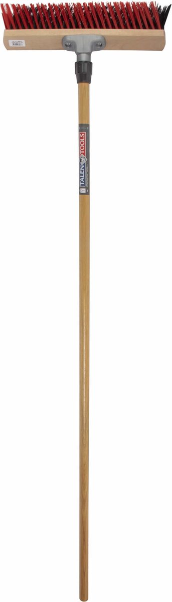 Gille Xbezem voor buiten 40cm rood/zwart incl steel 160cm- BB81C