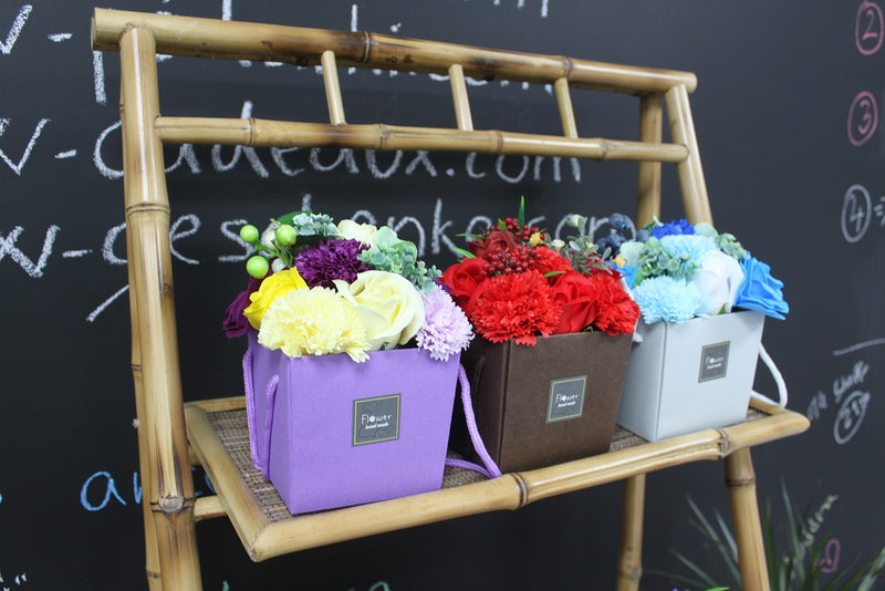 AW Gifts Zeep Bloemen Boeket - Blauwe Bruiloft bloemen - LSF-05