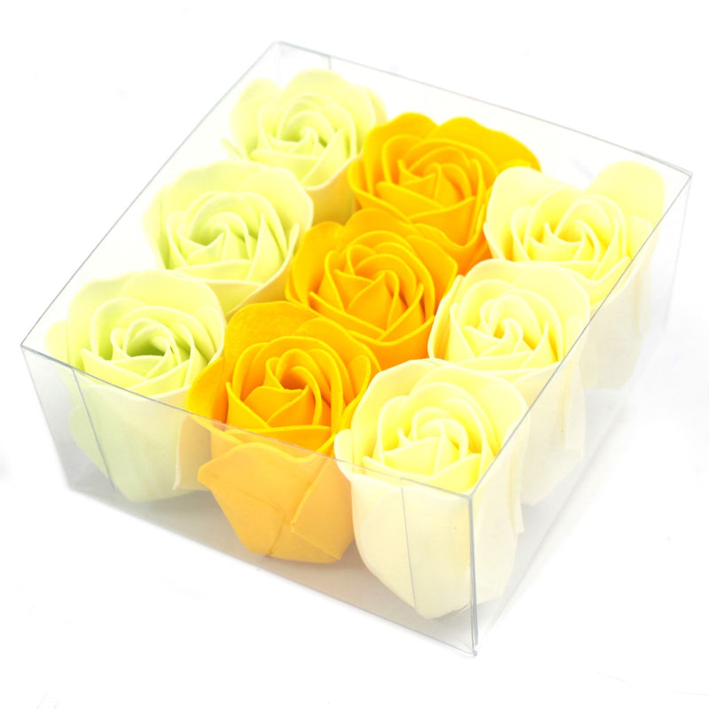 AW Gifts Set van 9 Zeep Rozen in Kado Verpakking - Lente rozen - LSF-10