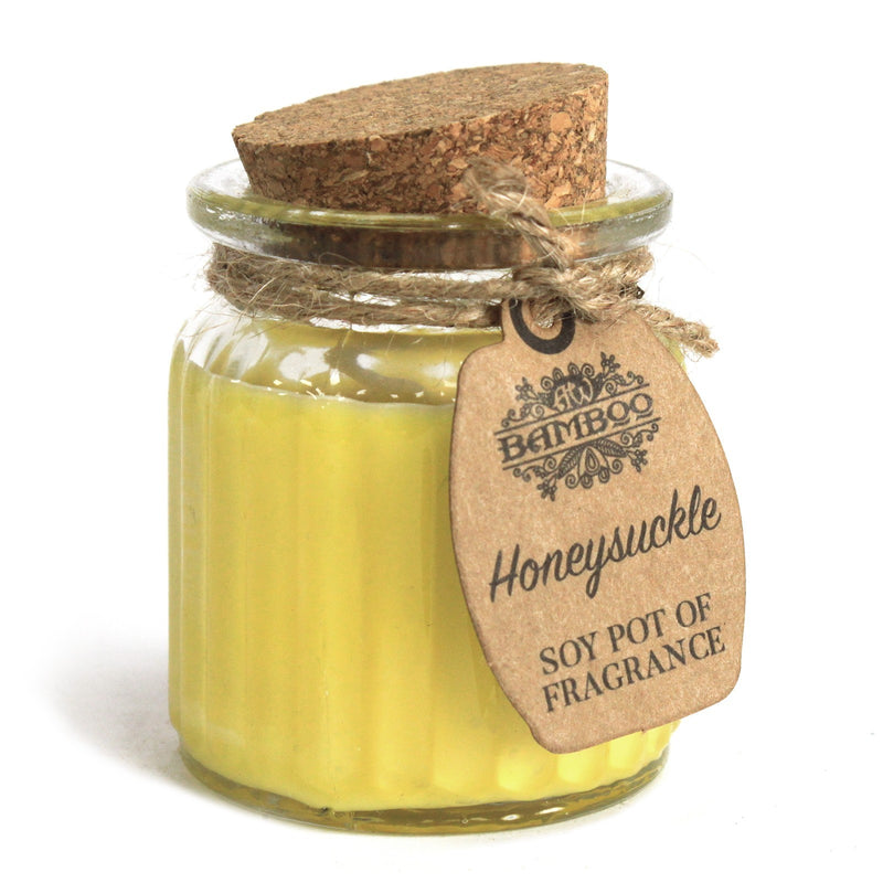 AW Gifts Geparfumeerde Sojawas Kaars in Glazen Pot - Kamperfoelie - 5.5 cm - 20 branduren - SoyP-06