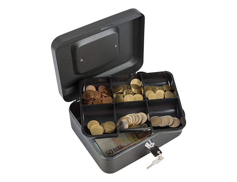 Practo Home Geldkoffer mat antraciet 20 x 16 x 9 cm - G820