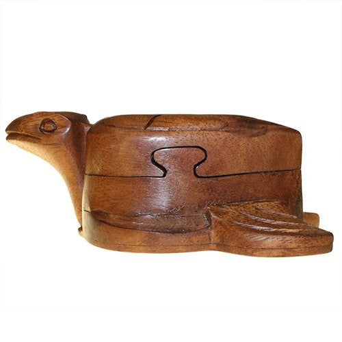 AW Gifts Houten Puzzel Doos uit Bali - Schildpad - BMB-10