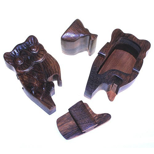 AW Gifts Houten Puzzel Doos uit Bali - Uil - BMB-12