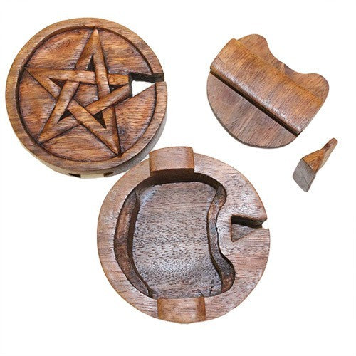 AW Gifts Houten Puzzel Doos uit Bali - Pentagon - BMB16