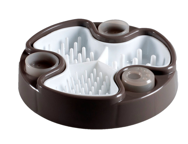 Vadigran Educatieve eetpot Brain bruin anti schrok 24 cm - 14082