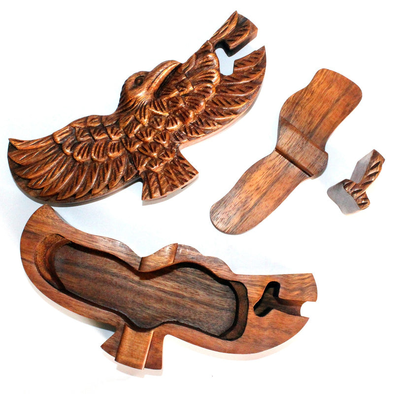 AW Gifts Houten Puzzel Doos uit Bali - Adelaar - BMB-23
