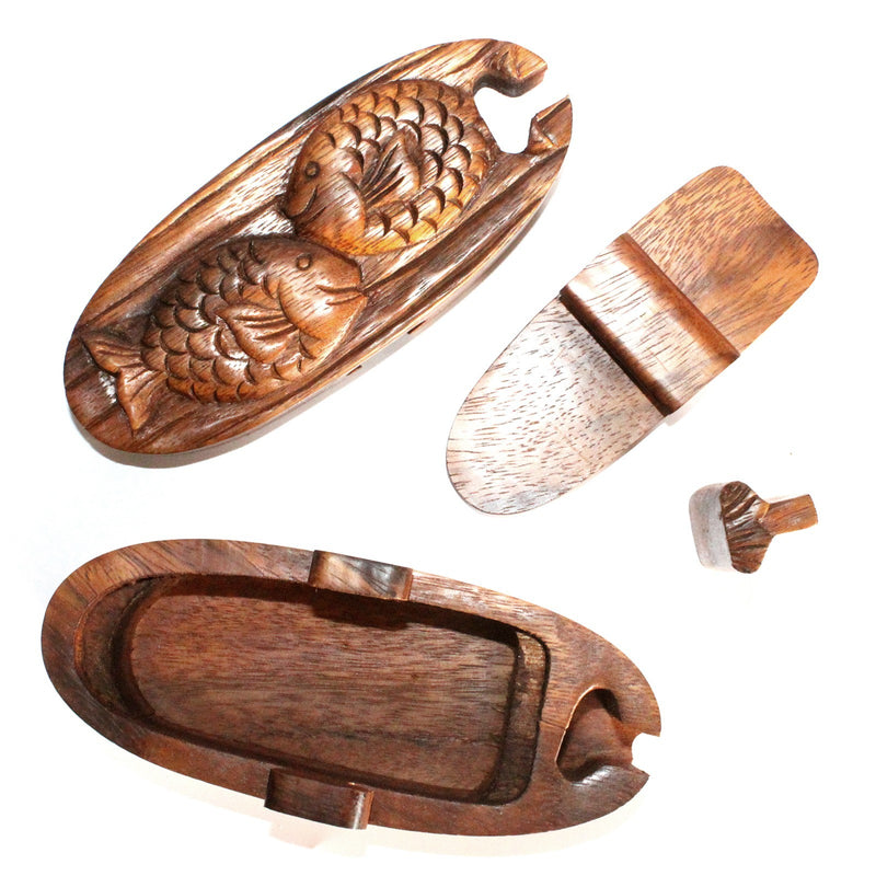 AW Gifts Houten Puzzel Doos uit Bali - Vissen - BMB-25