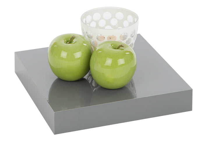 Practo Home Zwevende wandplank (wordt verkocht per 2 stuks) - wandtablet Grijs Blinkend 23cm - OW402GRG
