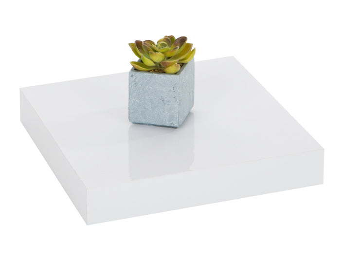 Practo Home Zwevende wandplank (wordt verkocht per 2 stuks) - wandtablet Wit blinkend 23cm - OW402BLG
